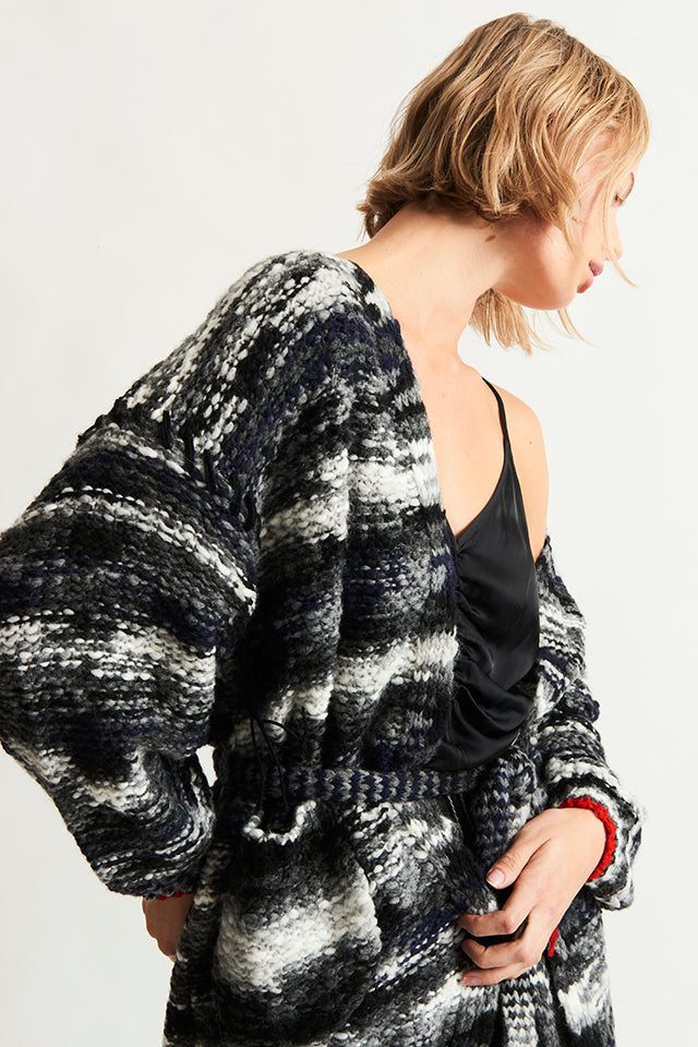 Grey Multi Imperial Cardigan – Raquel Allegra Grey Multi Imperial Cardigan – Raquel Allegra