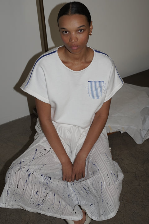 Lovely Sweatshirt Royal Painted Vintage Fleece