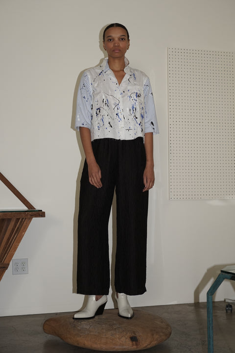 Broadway Pant Black Cotton Medley