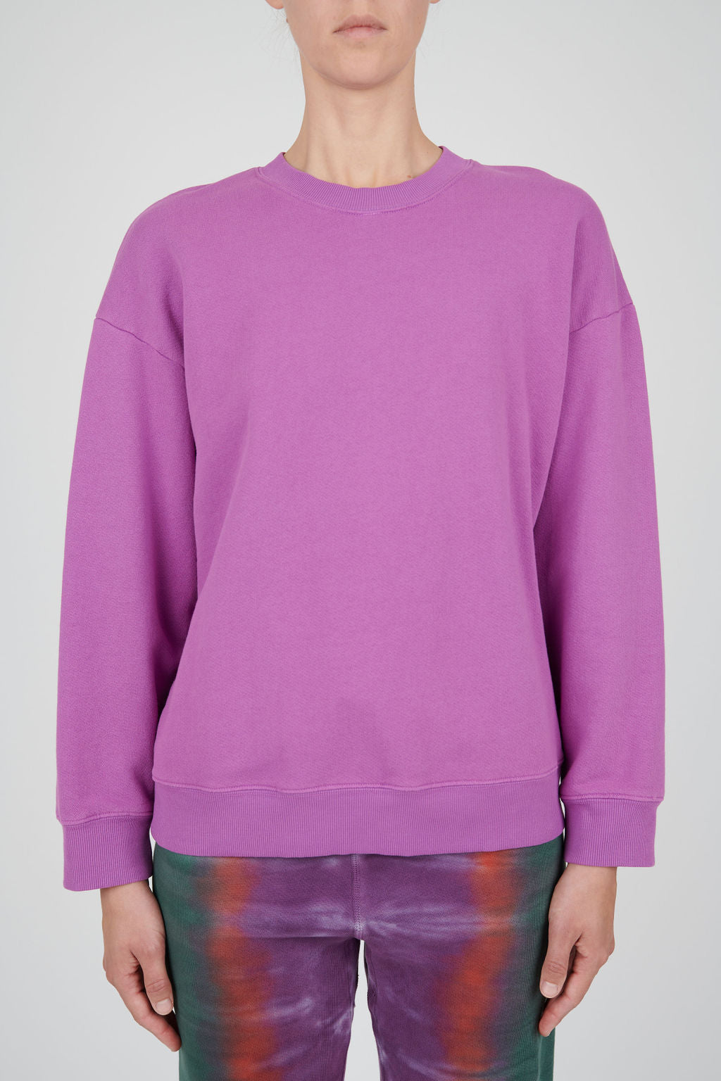 Purple Vintage Fleece Drop Shoulder Sweatshirt