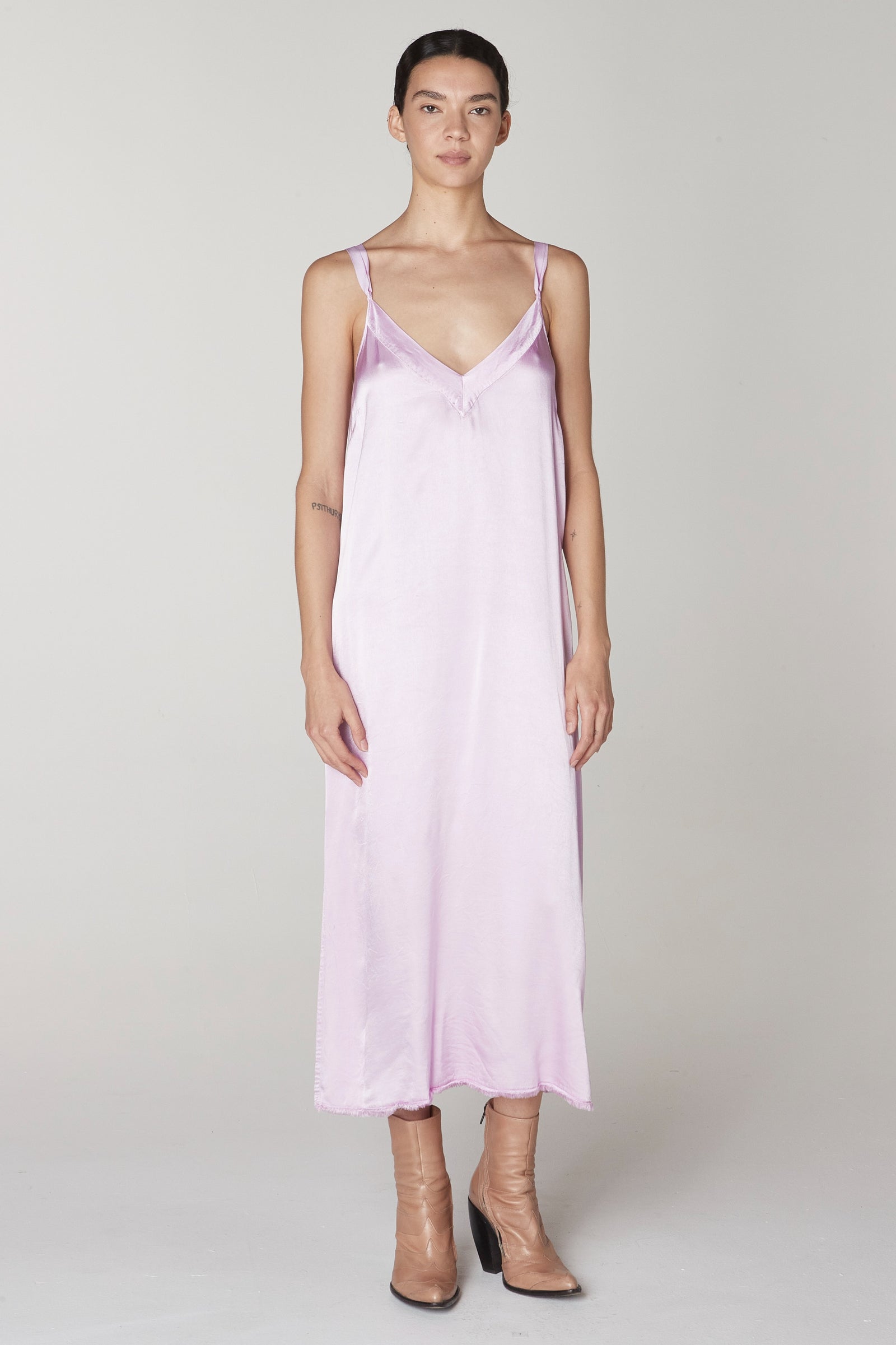 Lavender Mino Slip Dress