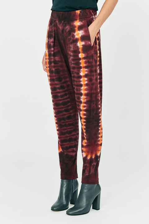 Red Hills Tie Dye Classic Jersey Easy Pant Full Side View    View 3 