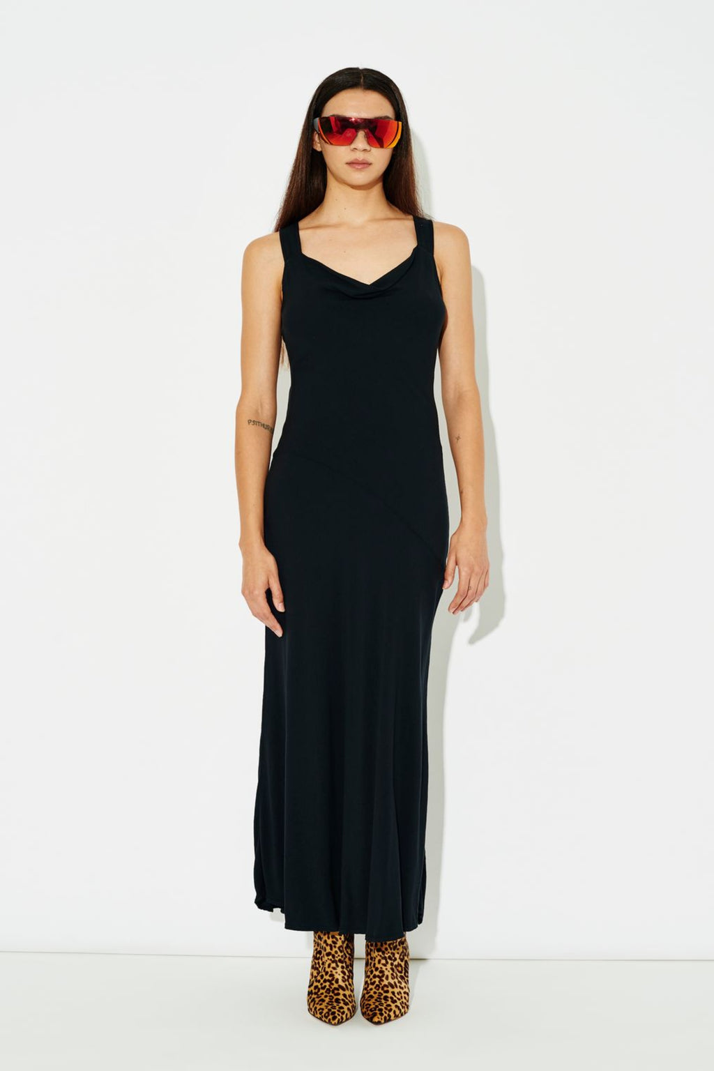 Black Viscose Linda Dress – Raquel Allegra