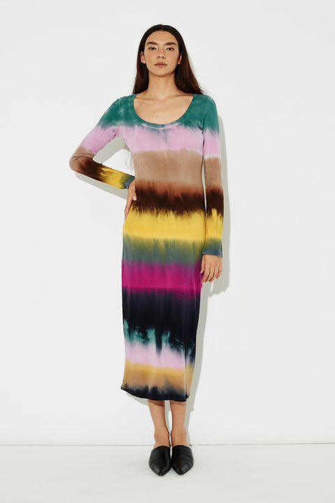 Bright Classic Jersey Naomi Dress Full Front View   View 1 