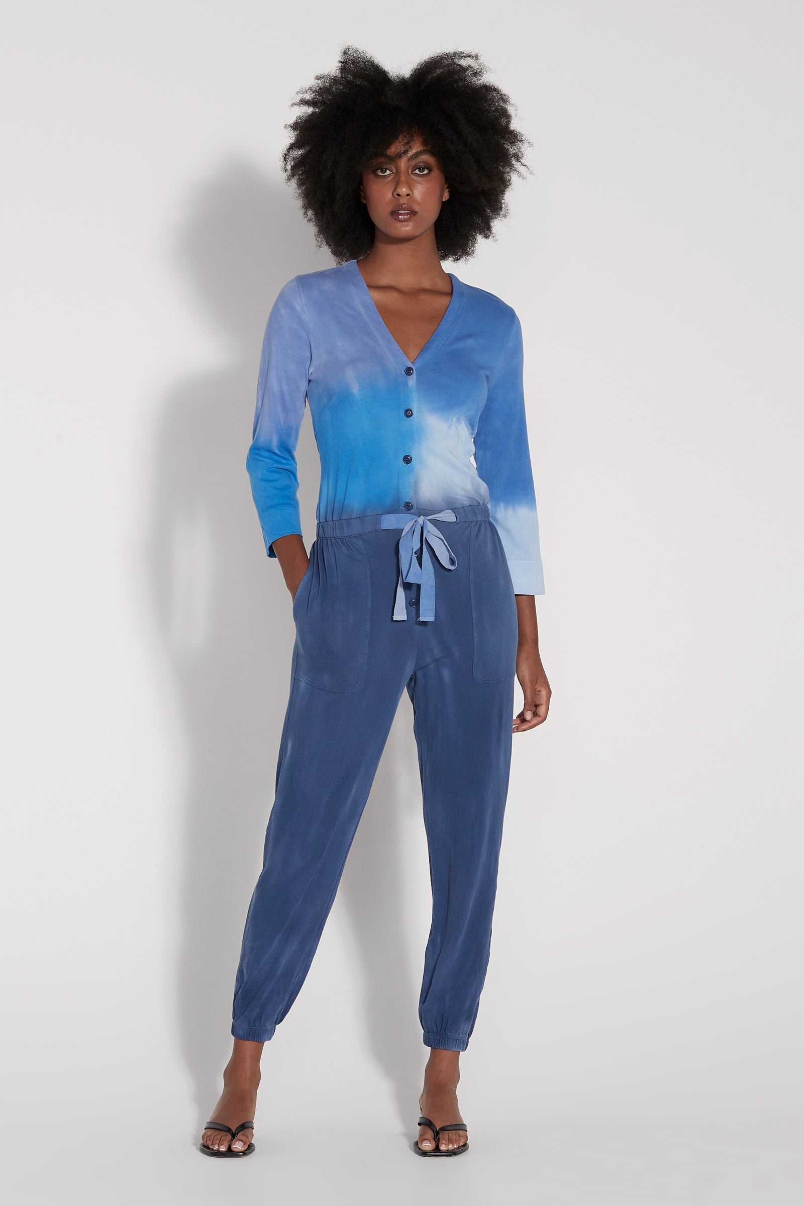 Patchwork Classic Jersey Daniele Jumpsuit Full Front View