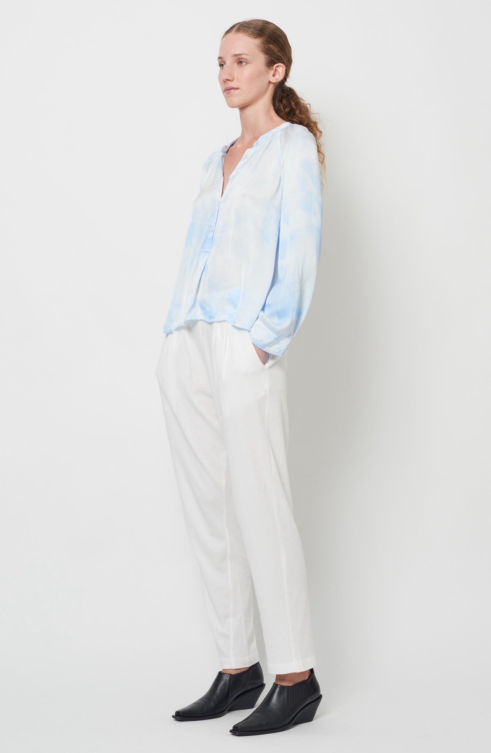 Blue Water Treatment Sparrow Top RA-TOP ARCHIVE-PREFALL'23   