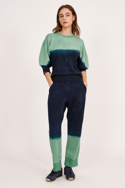 Green and Navy Marigold Top   View 1 