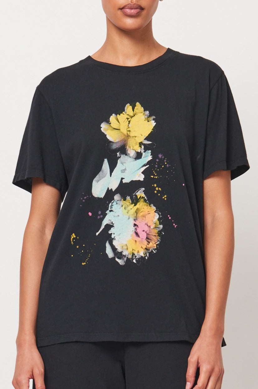 Black Flower Scan Screen Print Betty T-Shirt RA-TOP/JERSEY ARCHIVE-FALL1'23   