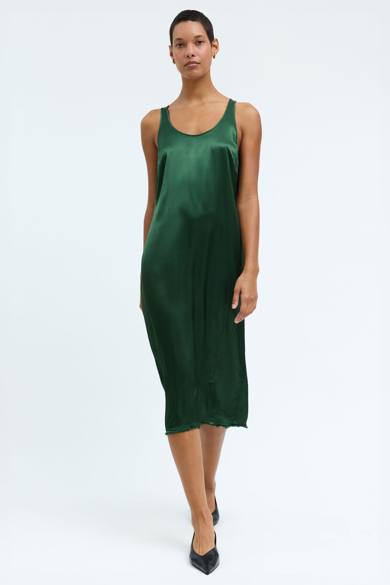 Pebble Satin Cypress Koda Midi Dres