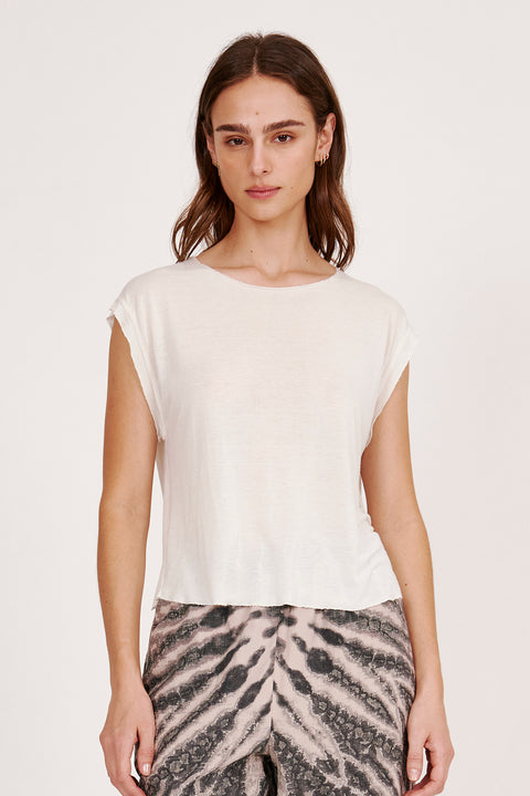 Dirty White Homage Shred Tee RA-TOP PREFALL'24      View 2 