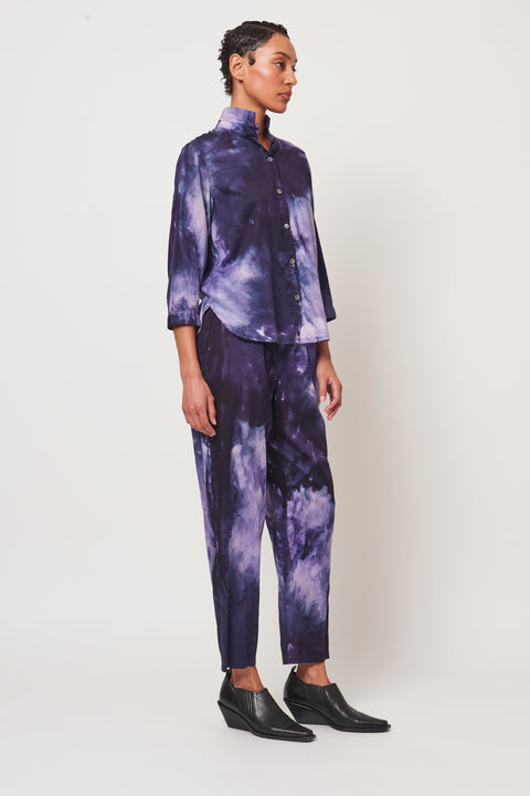 Cosmic Eggplant Treatment Lauren Blouse RA-TOP ARCHIVE-FALL1'23    View 3