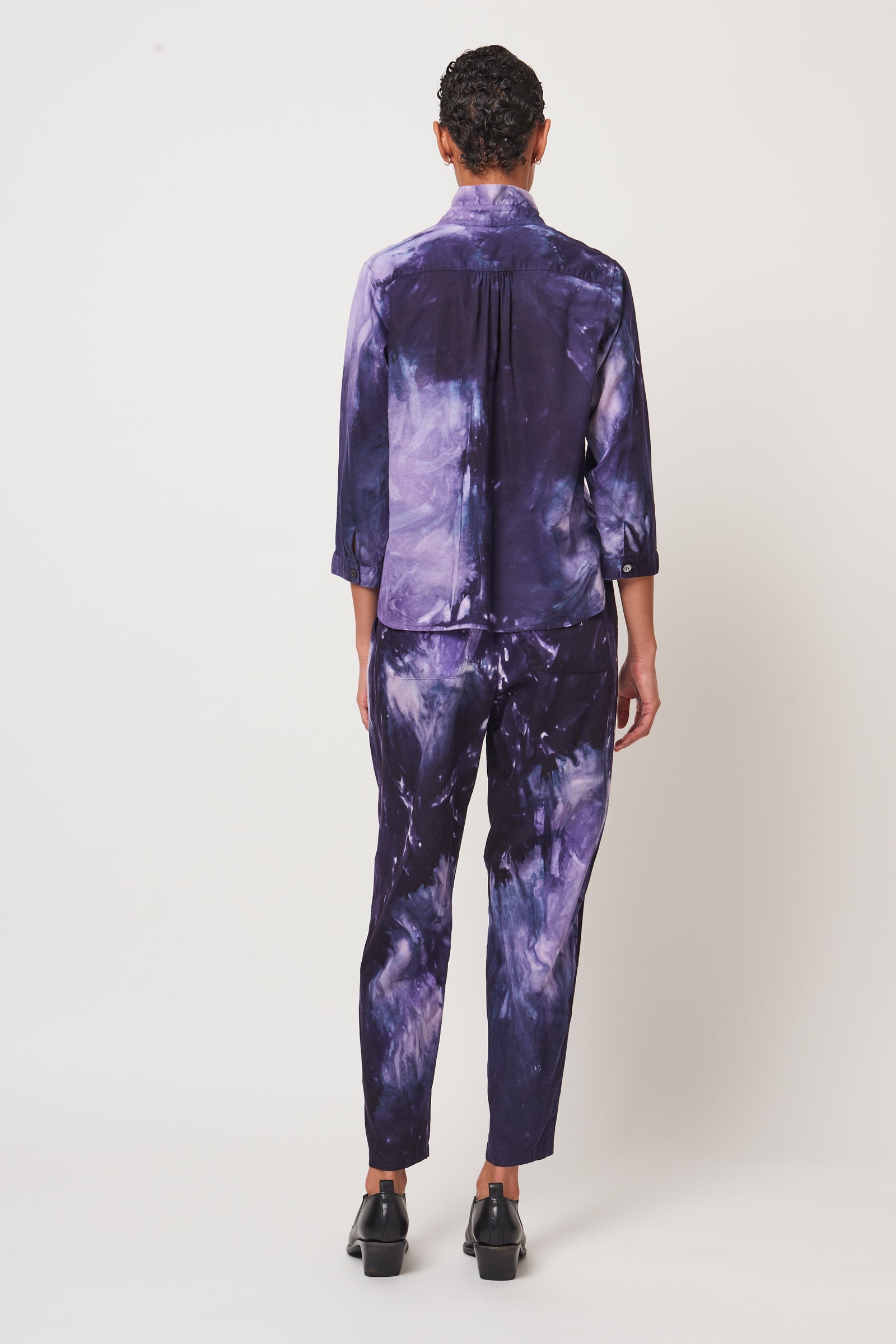 Cosmic Eggplant Treatment Lauren Blouse RA-TOP ARCHIVE-FALL1'23   