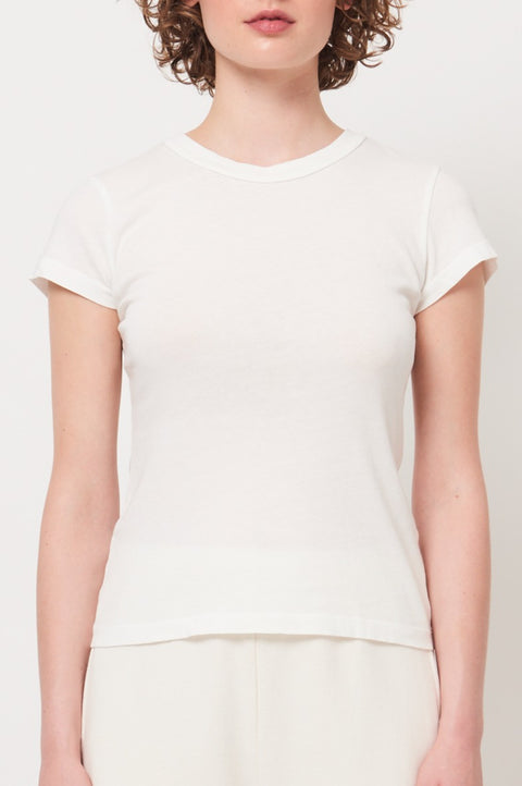 Classic Tee, Classic White T-Shirt, Ribbed Crew Neck