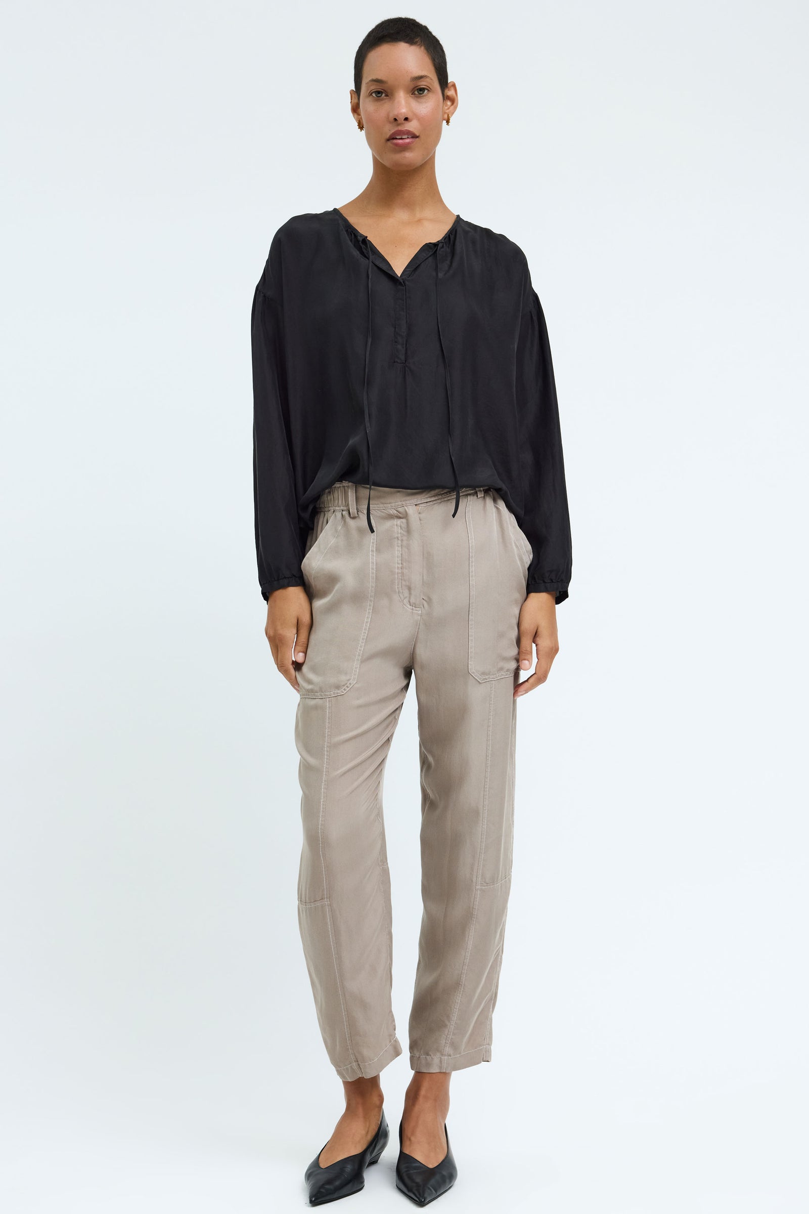 Silk Dark Taupe Torrey Pant