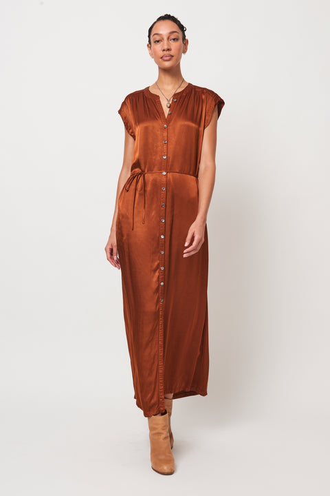 Cognac Violet Maxi Dress RA- DRESS ARCHIVE-FALL1'23      View 1 
