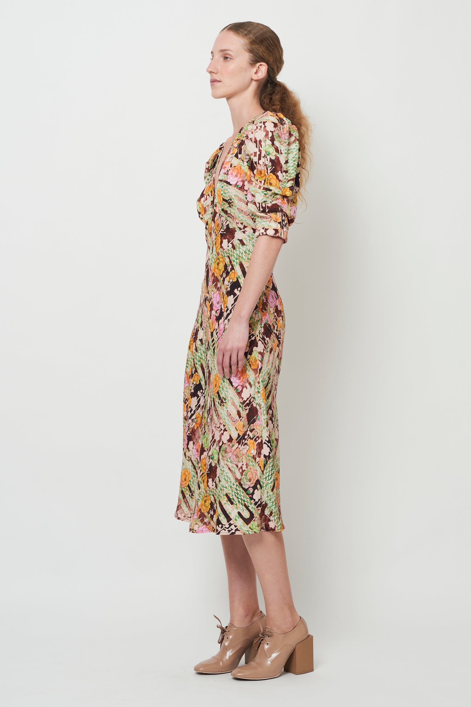 Ember Floral Greta Midi Dress RA-DRESS ARCHIVE-HOLIDAY'23   