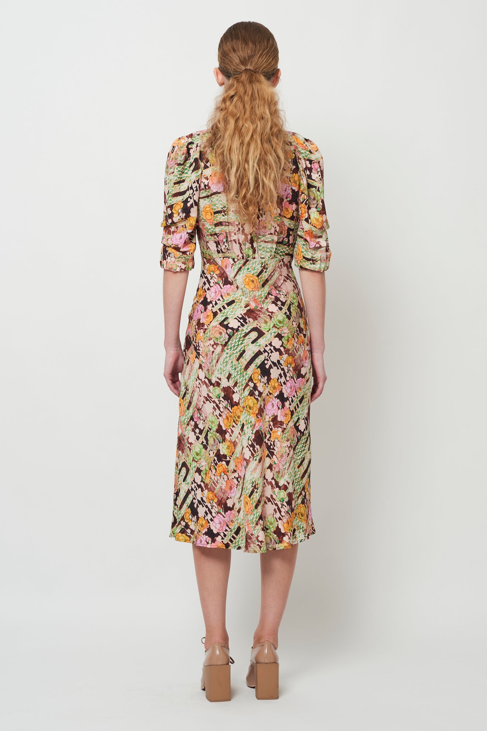 Ember Floral Greta Midi Dress RA-DRESS ARCHIVE-HOLIDAY'23   