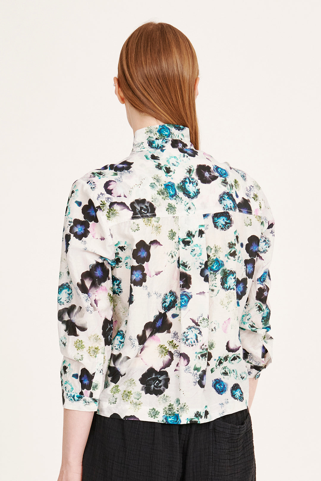 Silk Voile White Floral Rodeo Blouse RA-TOP PREFALL'24   