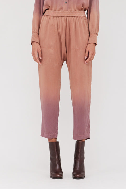 Silk Charmeuse Rosewood Honey Sunday Pant RA-PANT ARCHIVE-PRESPRING'24      View 1 