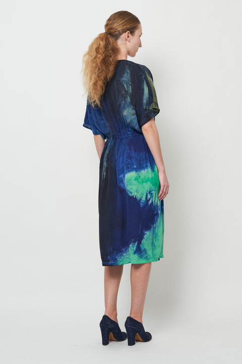 Black Celestial Diane Midi Dress RA-DRESS ARCHIVE-HOLIDAY'23    View 4