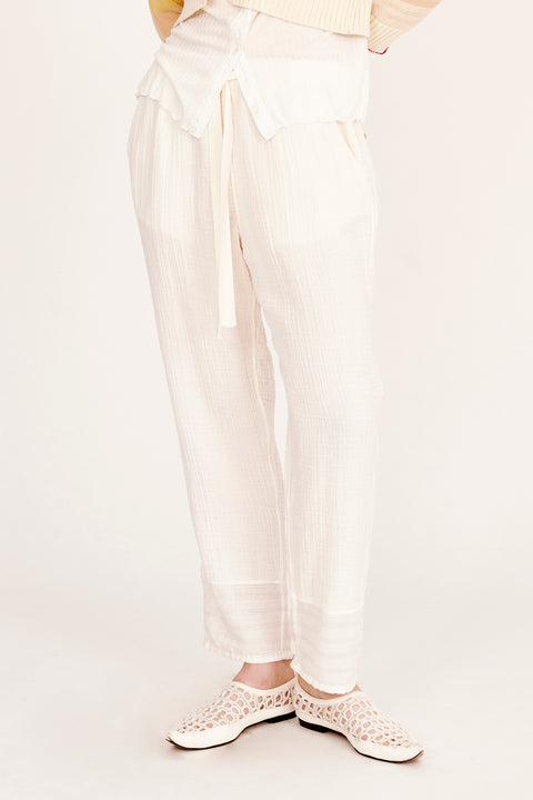 Gauze Washed White Overland Pant RA-PANT PREFALL'24      View 1 