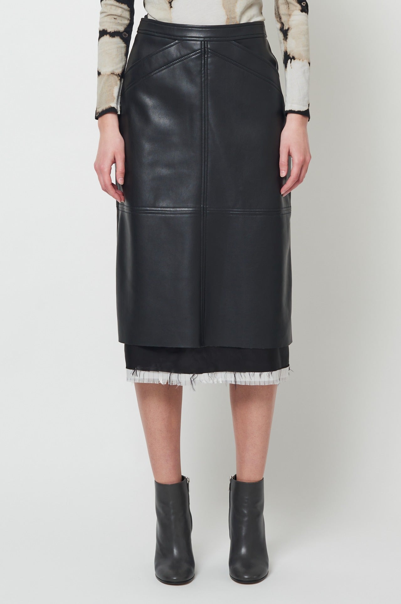Faux Leather Black Aurora Skirt – Raquel Allegra