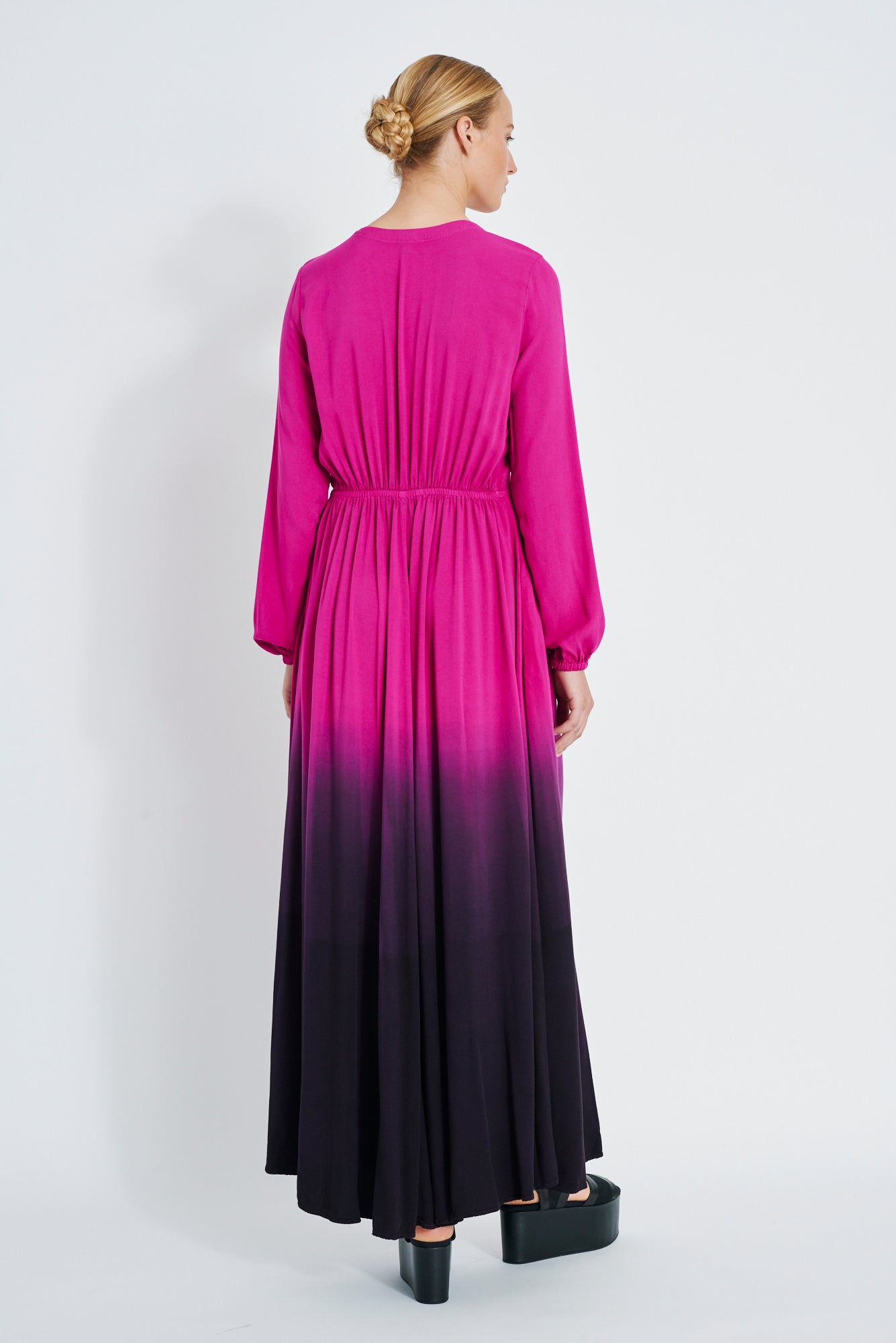 Dahlia Dip Dye Viscose Studio 54 Dress