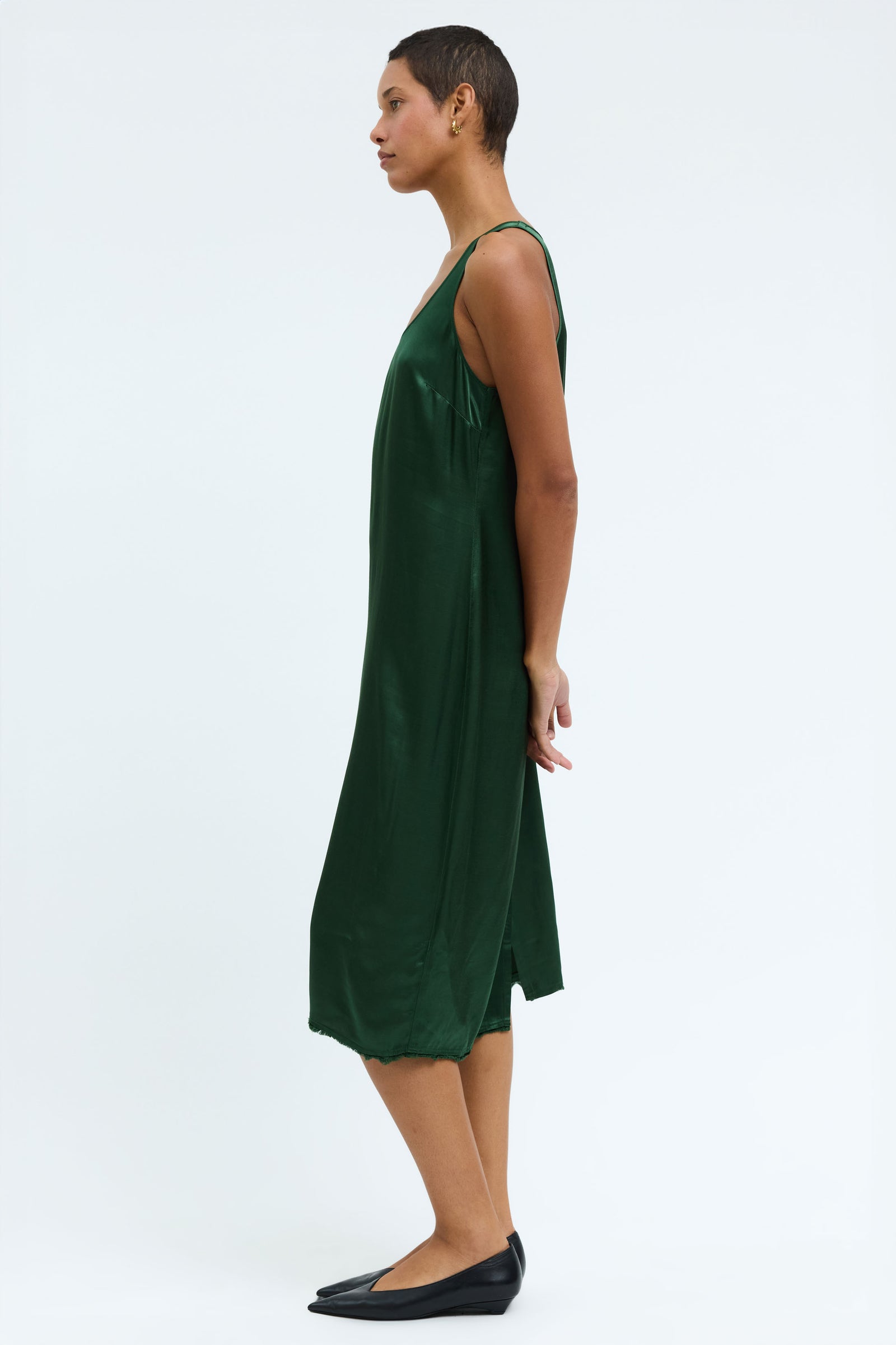 Pebble Satin Cypress Koda Midi Dres