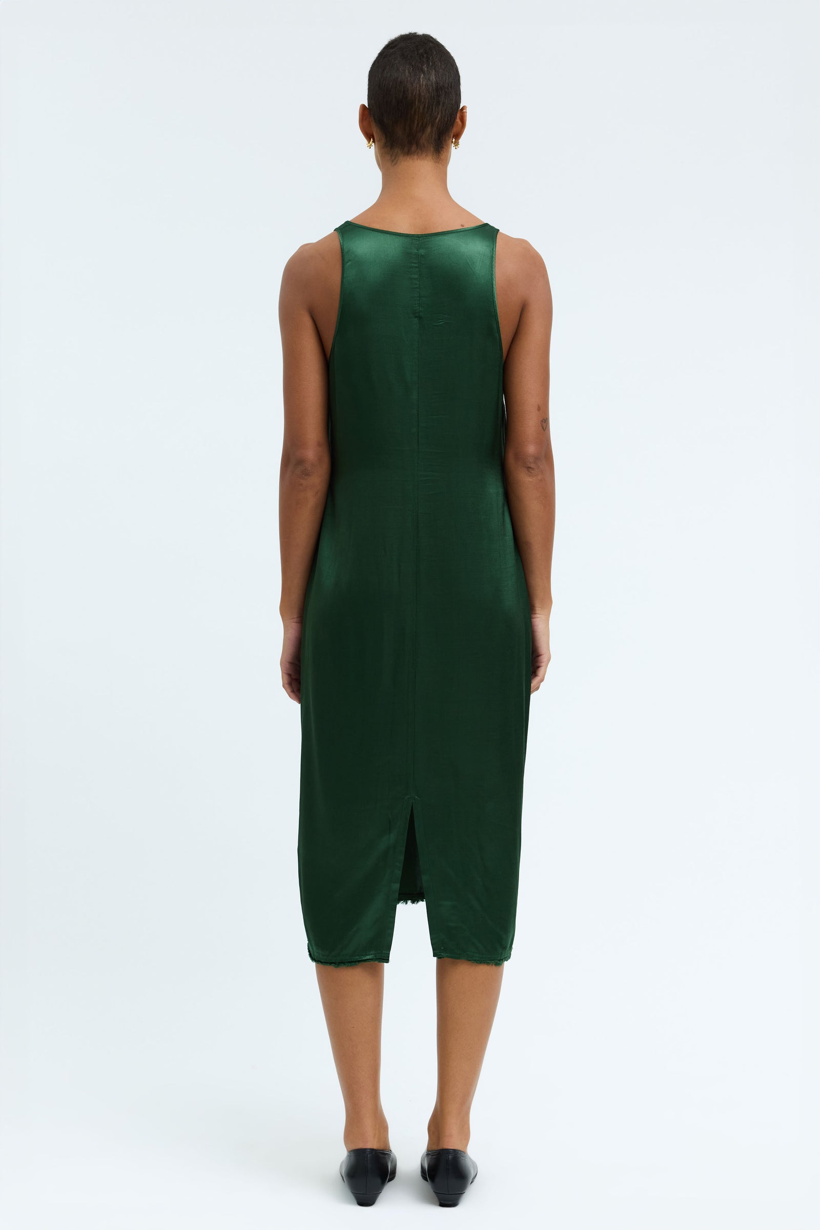 Pebble Satin Cypress Koda Midi Dres