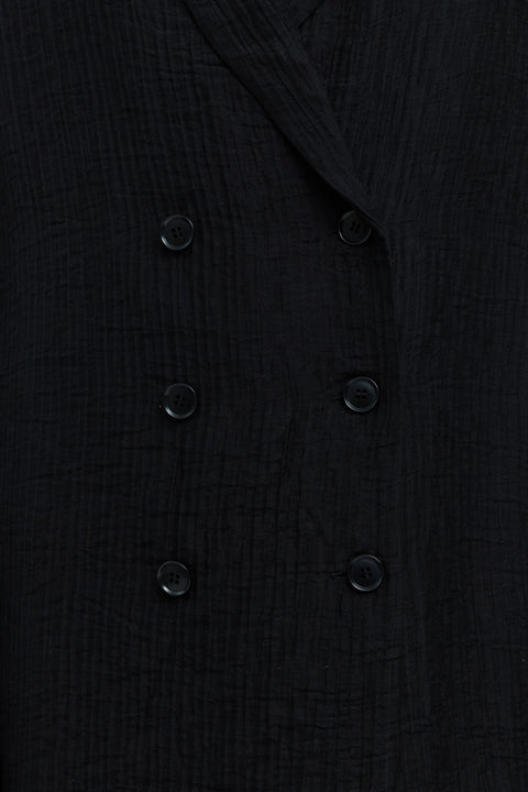 Crinkle Satin Black Beau Blazer View 5