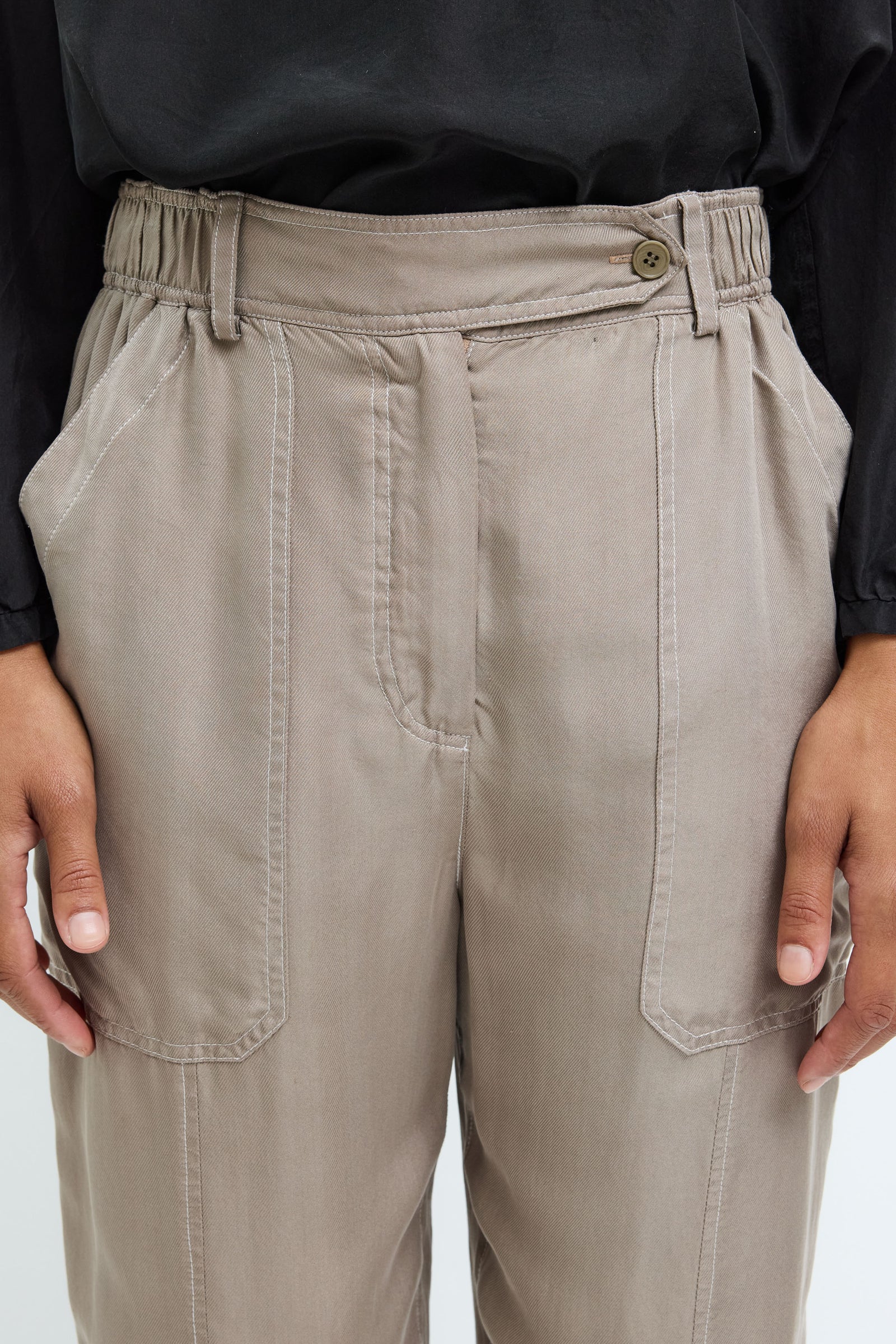 Silk Dark Taupe Torrey Pant