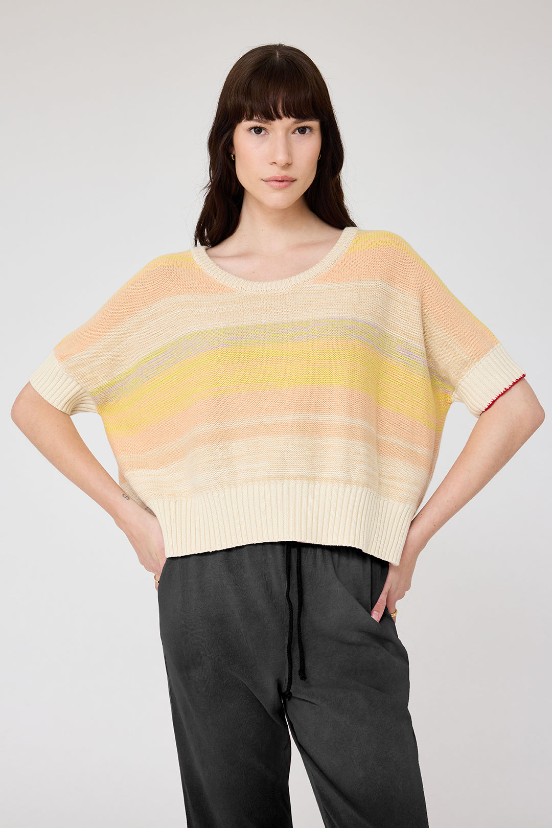 Cotton Cashmere Yellows Allesandro Sweater RA-SWEATER PREFALL'24   