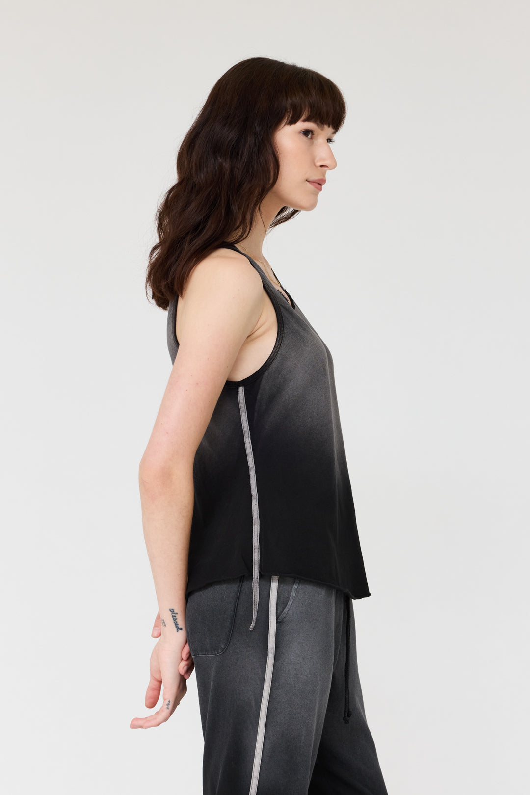 Faded Black Beverly Tank RA-TOP PREFALL'24   