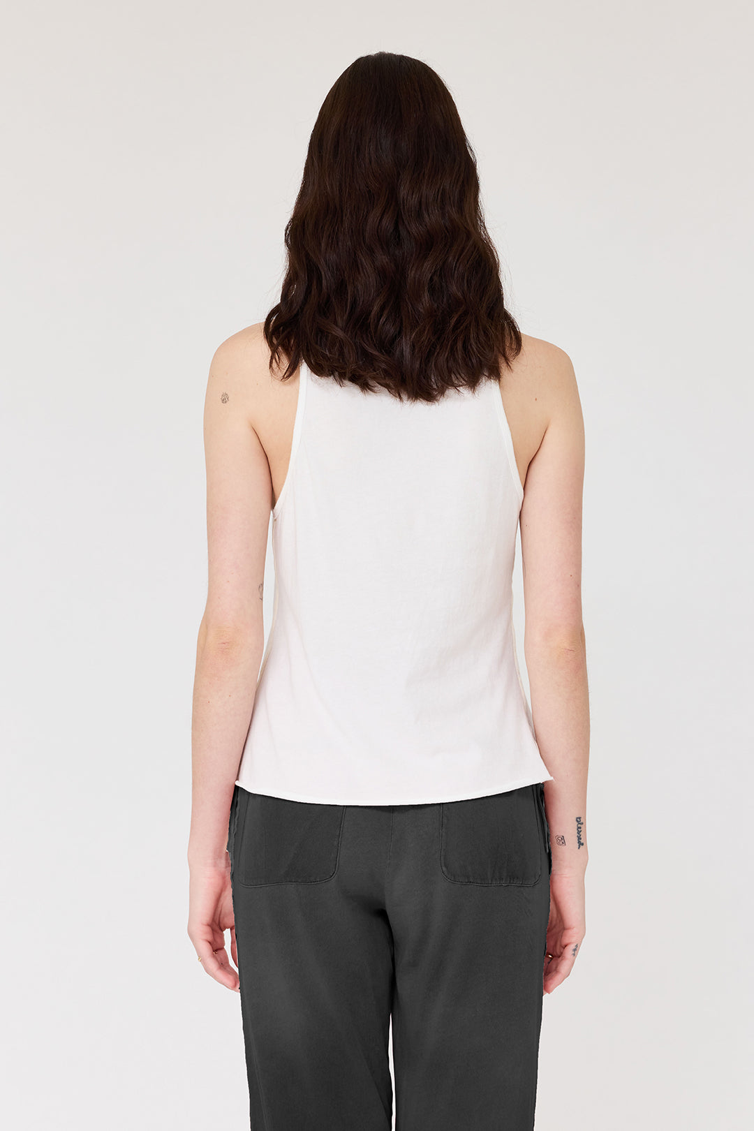 LATE Washed White Beverly Tank RA-TOP PREFALL'24   