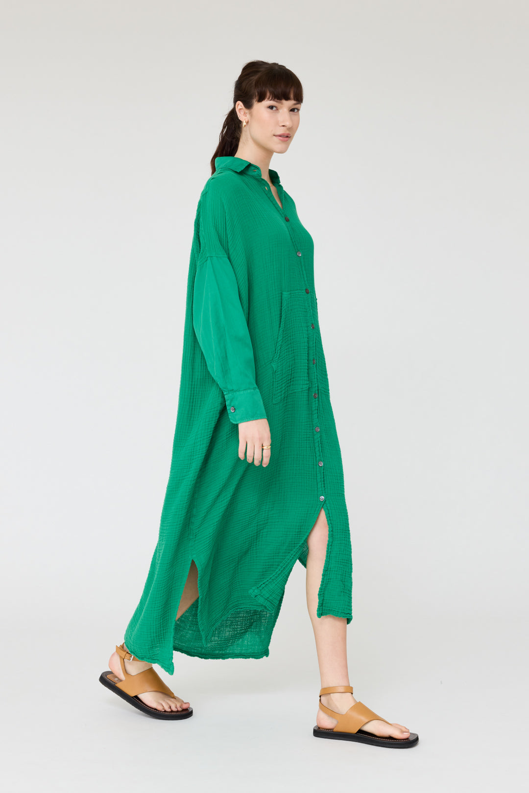 Gauze Jade Caftan Dress RA-DRESS PREFALL'24   