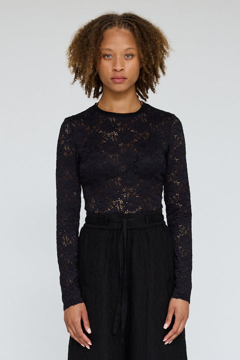 Lace Black Elise Tee