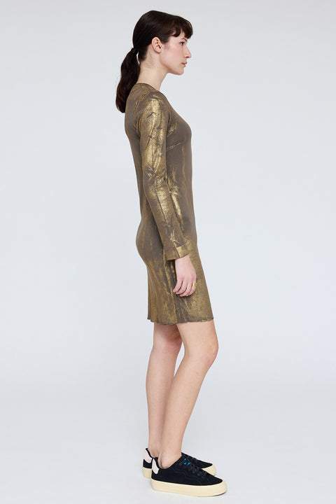 Taupe Gold Liza Dress