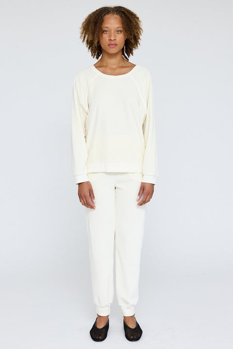 Velour Ivory Muse Sweatshirt