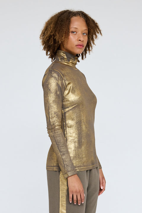 Taupe Gold Faye Turtleneck