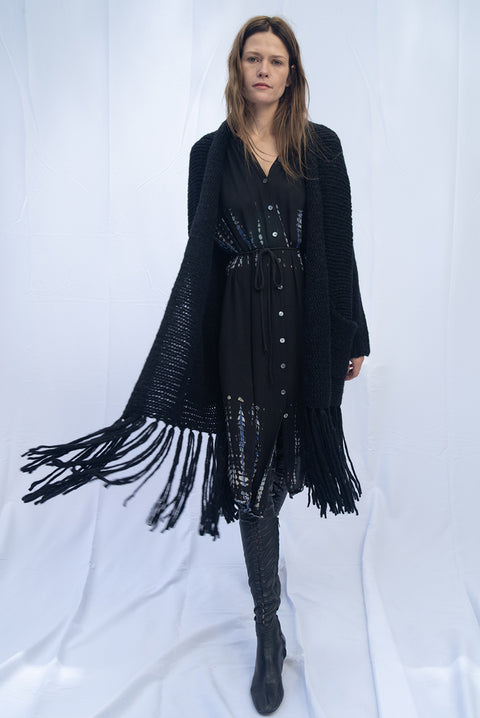 Black Ventura Poncho