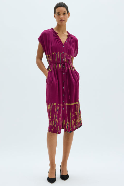 Silk Medley Fuchsia Marceline Dress