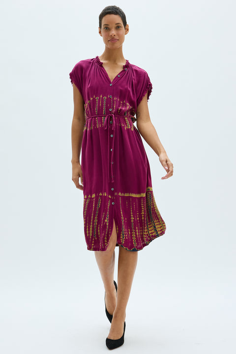 Silk Medley Fuchsia Marceline Dress