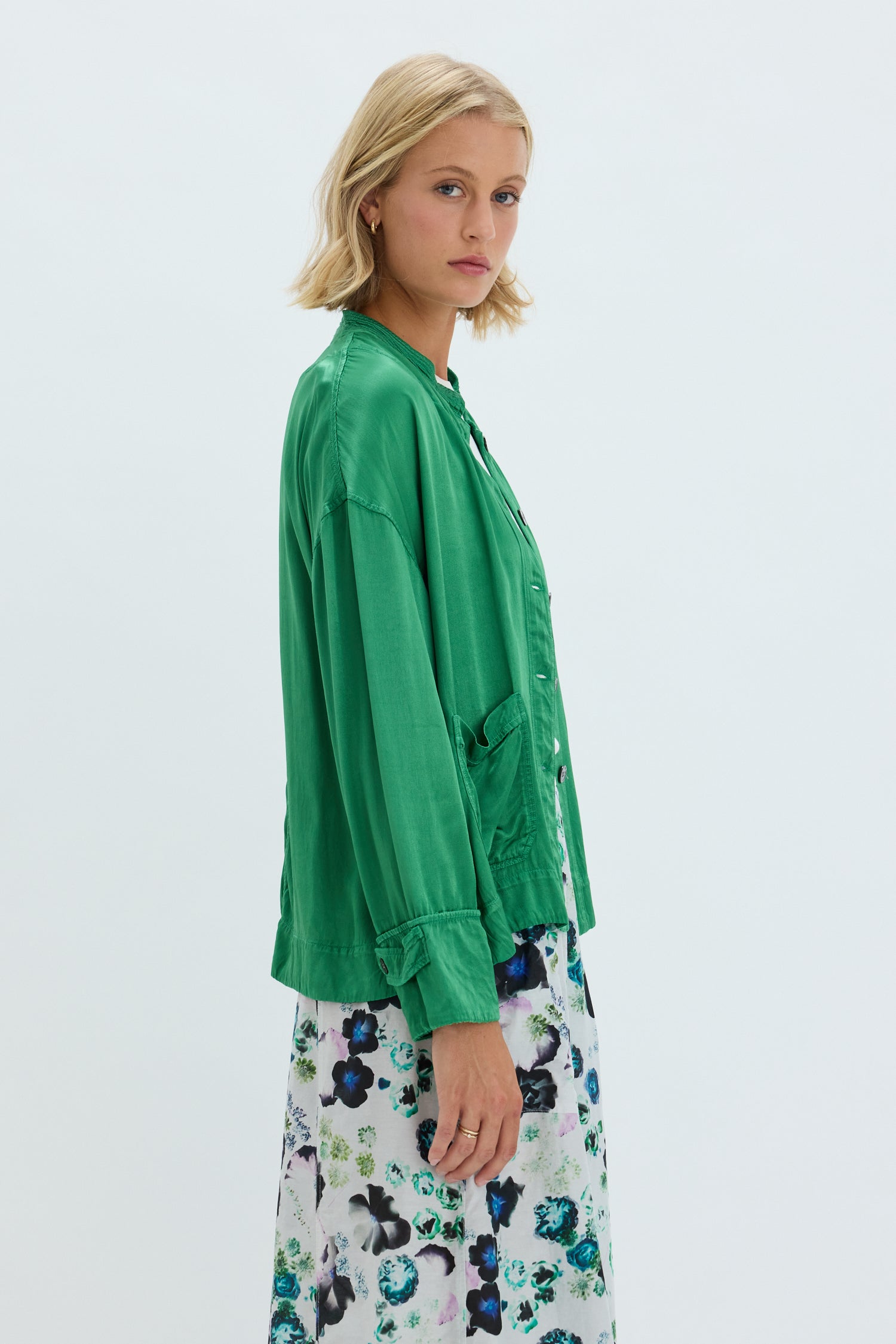 Pebble Satin Jade Fountain Jacket