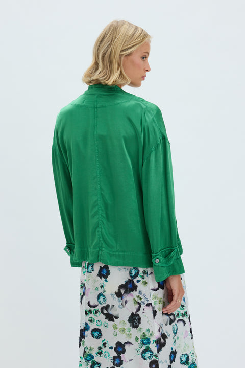 Pebble Satin Jade Fountain Jacket View 4