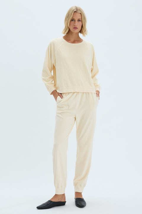 Velour Sand Muse Jogger