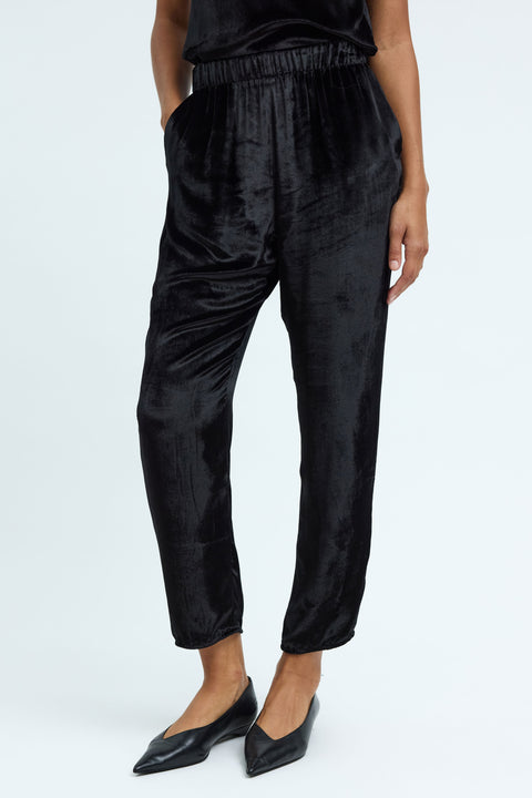 Velvet Black Fez Pant