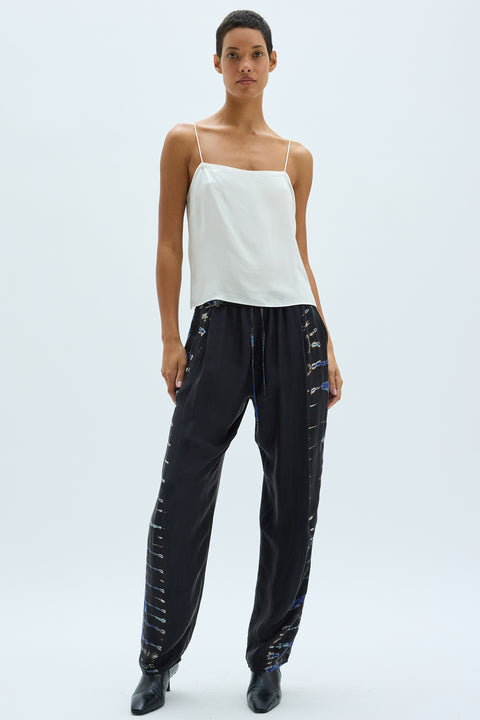 Silk Medley Black Logan Pant