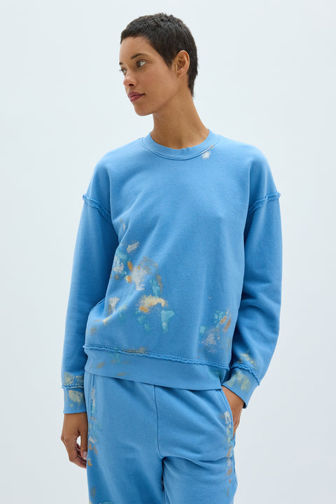 Vintage Fleece Wash Blue Hesperia Sweatshirt