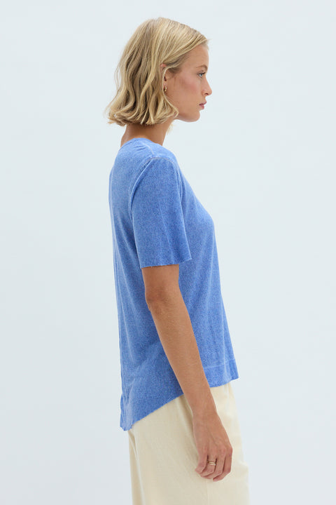 Dusty Blue Boxy Tee View 4