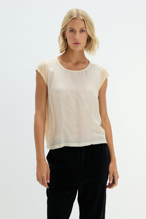 Cream Darcey Tee